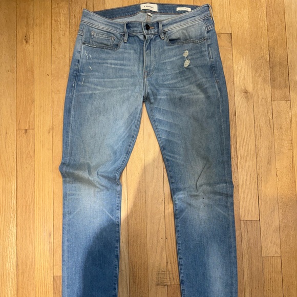 Frame Denim Light Blue Skinny Jeans